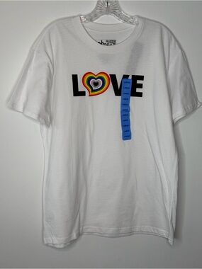 The Phluid Project Love Pride Diversity Short Sleeve White Crew Neck Tee